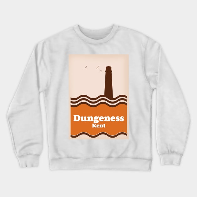 Dungeness Kent vintage style travel poster Crewneck Sweatshirt by nickemporium1